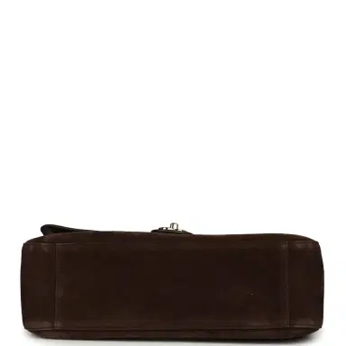 Chanel Chanel Maxi "Souplissimo" Small Flap Bag Dark Brown Suede Gold Hardware | Thumbnail 6