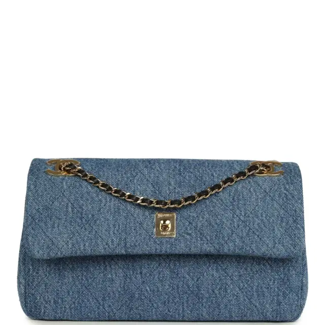 Chanel Chanel Medium "Eyes on You" Flap Bag Blue Denim Gold Hardware
