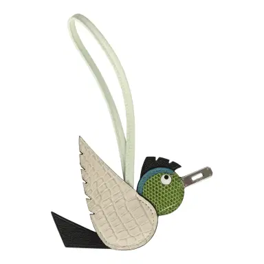 HERMÈS Hermes Birdy Charm Beton, Black, Pelouse, Blue Jean, Vert Fizz Matte Alligator Mississippiensis, Chevre Mysore, Shiny Lizard Niloticus, Epsom, Milo Lambskin Palladium Hardware | Thumbnail 2 HERMÈS Hermes Birdy Charm Beton, Black, Pelouse, Blue Jean, Vert Fizz Matte Alligator Mississippiensis, Chevre Mysore, Shiny Lizard Niloticus, Epsom, Milo Lambskin Palladium Hardware | Thumbnail 2