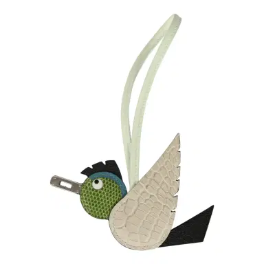 HERMÈS Hermes Birdy Charm Beton, Black, Pelouse, Blue Jean, Vert Fizz Matte Alligator Mississippiensis, Chevre Mysore, Shiny Lizard Niloticus, Epsom, Milo Lambskin Palladium Hardware | Thumbnail 1 HERMÈS Hermes Birdy Charm Beton, Black, Pelouse, Blue Jean, Vert Fizz Matte Alligator Mississippiensis, Chevre Mysore, Shiny Lizard Niloticus, Epsom, Milo Lambskin Palladium Hardware | Thumbnail 1