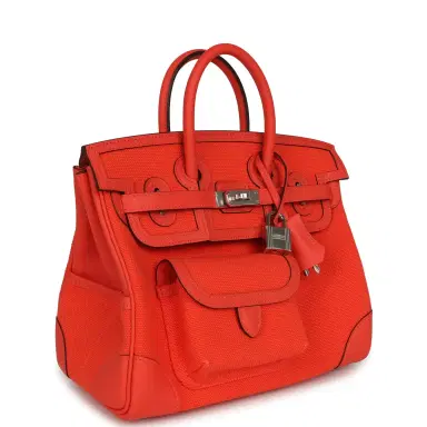 HERMÈS Hermes Birkin 25 Cargo Orange Field Toile Goeland and Swift Palladium Hardware | Thumbnail 2 HERMÈS Hermes Birkin 25 Cargo Orange Field Toile Goeland and Swift Palladium Hardware | Thumbnail 2