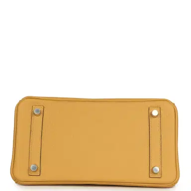 HERMÈS Hermes Birkin 25 Paille Togo Palladium Hardware | Thumbnail 6 HERMÈS Hermes Birkin 25 Paille Togo Palladium Hardware | Thumbnail 6