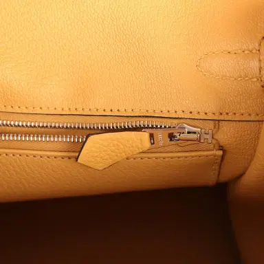 HERMÈS Hermes Birkin 25 Paille Togo Palladium Hardware | Thumbnail 9 HERMÈS Hermes Birkin 25 Paille Togo Palladium Hardware | Thumbnail 9