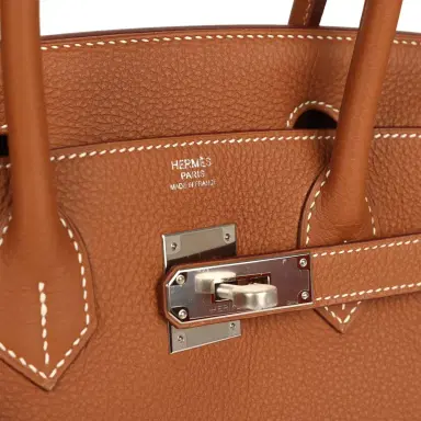 HERMÈS Hermes Birkin 30 Gold Togo Palladium Hardware | Thumbnail 7 HERMÈS Hermes Birkin 30 Gold Togo Palladium Hardware | Thumbnail 7
