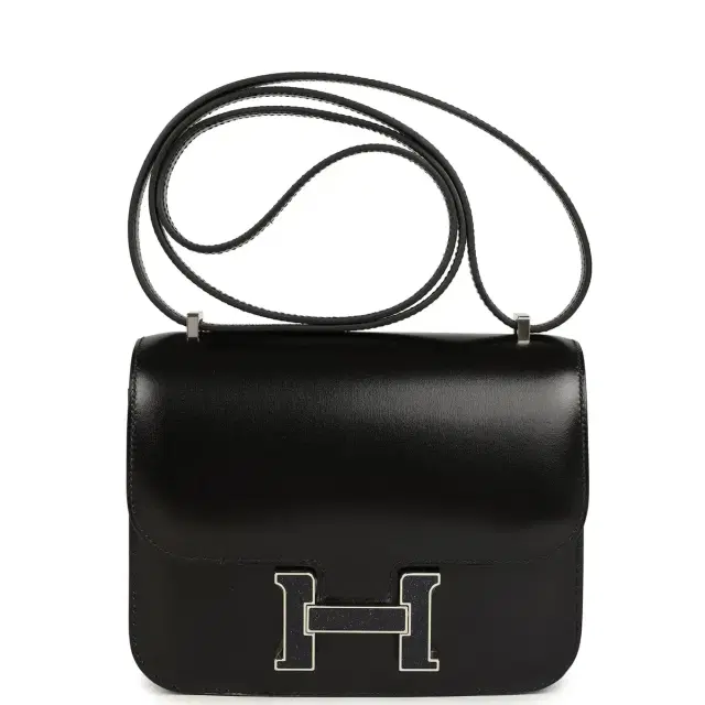 hermes Hermes Constance 18 Black Box Aventurine Hardware