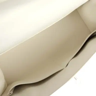 HERMÈS Pre-owned Hermes Kelly Sellier 35 White Epsom Palladium Hardware | Thumbnail 8