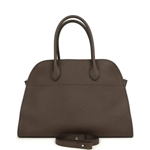The Row The Row Soft Margaux 12 Bag Deep Brown Calfskin Silver Hardware