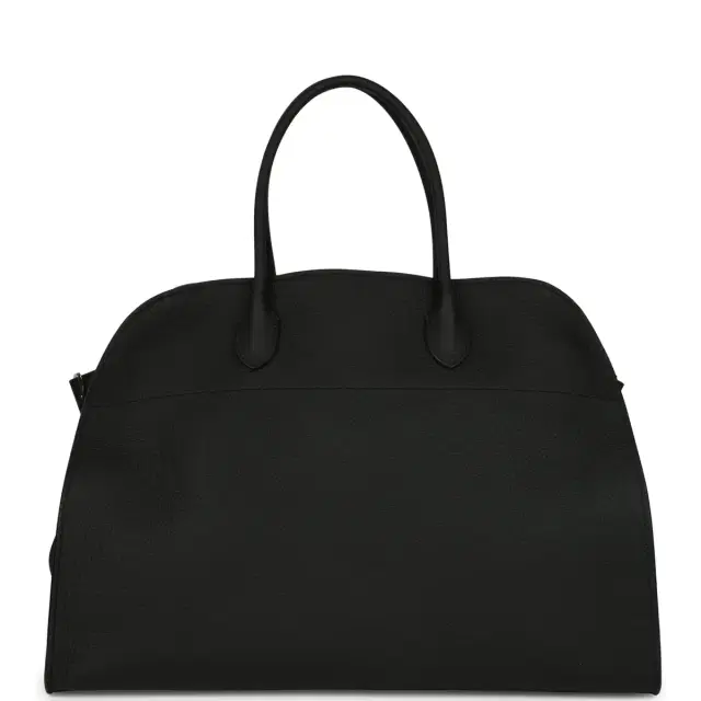 The Row The Row Soft Margaux 17 Bag Black Calfskin Silver Hardware