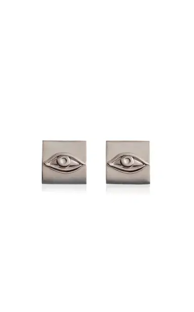 Louis Abel Mid Square Eye Earrings | Thumbnail 4 Louis Abel Mid Square Eye Earrings | Thumbnail 4