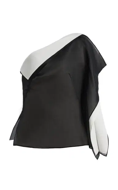 RÓHE Sculptural Double-Layered Silk Organza Top | Thumbnail 9