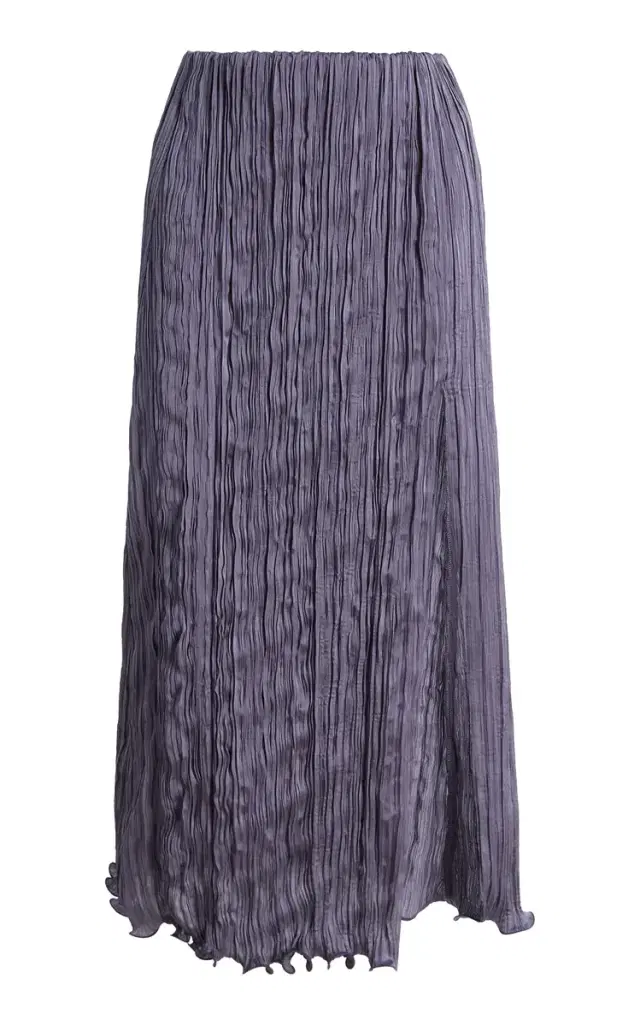 Posse Esme Plisse Midi Skirt