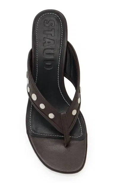 Staud Nova Studded Leather Thong Sandals | Thumbnail 3 Staud Nova Studded Leather Thong Sandals | Thumbnail 3
