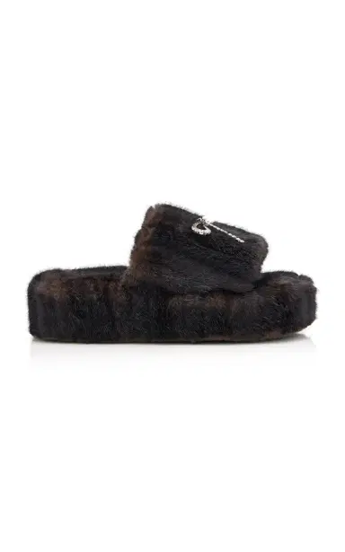 Balenciaga Furry Platform Slippers | Thumbnail 6