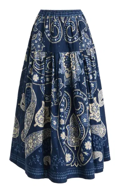 Sea Emelina Printed Linen-Cotton Midi Skirt | Thumbnail 11