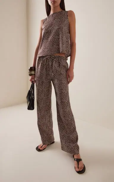 ASCENO The Aurelia Silk Wide-Leg Pants | Thumbnail 2 ASCENO The Aurelia Silk Wide-Leg Pants | Thumbnail 2