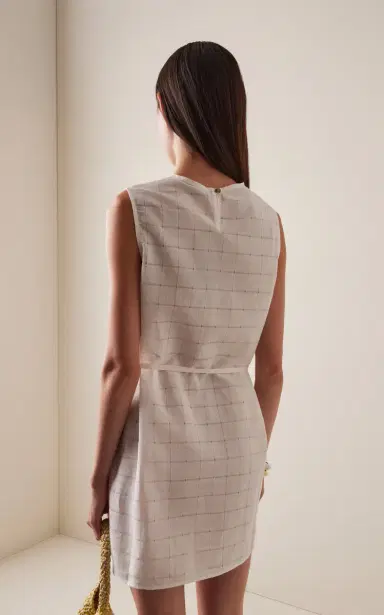 ASCENO The Sintra Linen-Cotton Mini Dress | Thumbnail 4 ASCENO The Sintra Linen-Cotton Mini Dress | Thumbnail 4