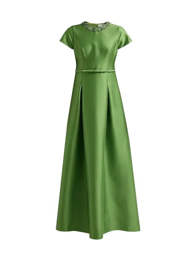 SACHIN BABI Women's Blythe Embellished Neck A-Line Gown - Green Garnet