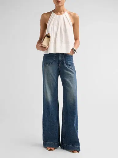 A.L.C. Women's Caroline Pleated Halter Top | Thumbnail 2