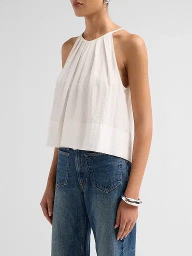 A.L.C. Women's Caroline Pleated Halter Top | Thumbnail 4