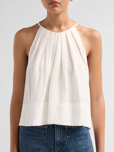 A.L.C. Women's Caroline Pleated Halter Top | Thumbnail 5