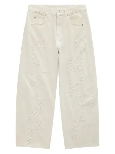 AG Jeans Women's Hattie Embroidered Crop Jeans - Grapeful Glow | Thumbnail 1