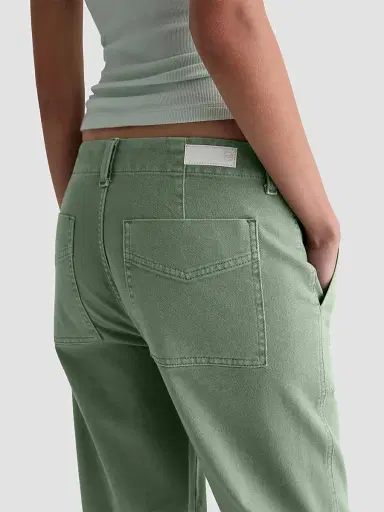 AG Jeans Women's Analeigh Chino Utility Pants - Sulfur Faded Moss | Thumbnail 6