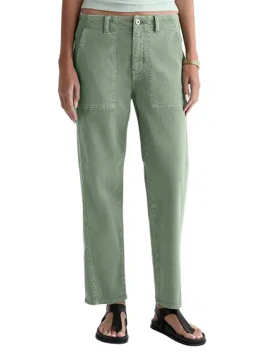 AG Jeans Women's Analeigh Chino Utility Pants - Sulfur Faded Moss | Thumbnail 1