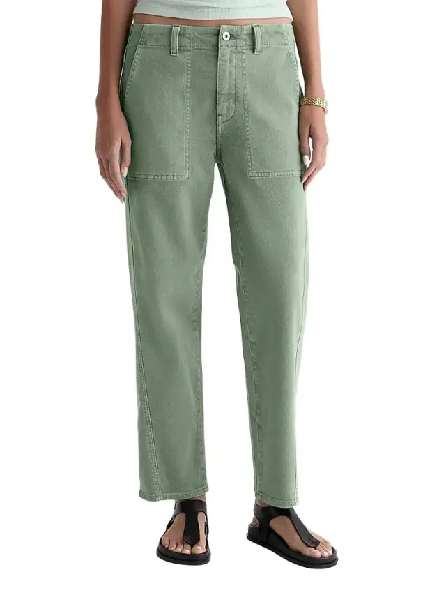 AG Jeans Women's Analeigh Chino Utility Pants - Sulfur Faded Moss