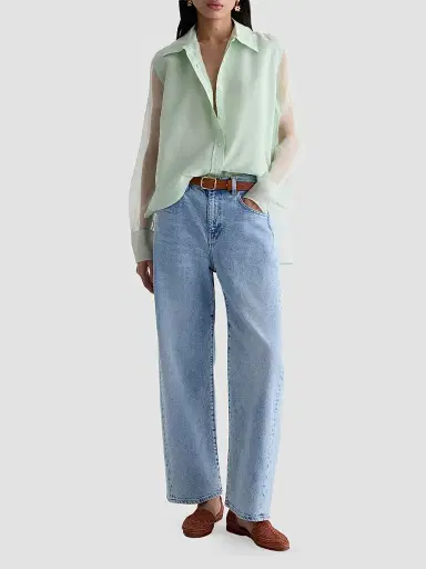 AG Jeans Women's Hattie Barrel-Leg Jeans - Gold Country | Thumbnail 2