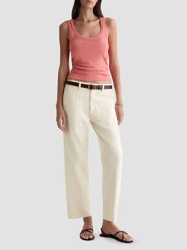 AG Jeans Women's Analeigh Chino Utility Pants - Opal Stone | Thumbnail 2