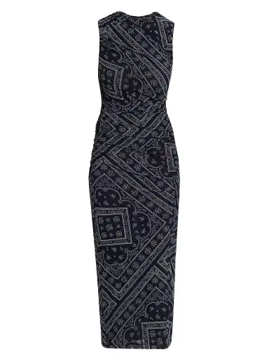 Veronica Beard Women's Sylviani Paisley Print Midi Dress - Navy Dove | Thumbnail 1