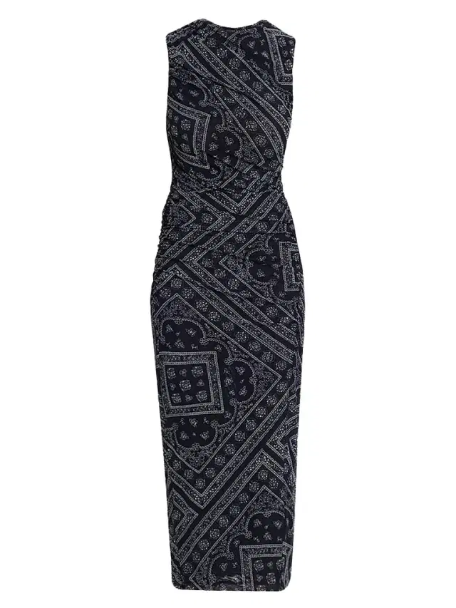 Veronica Beard Women's Sylviani Paisley Print Midi Dress - Navy Dove