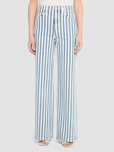 Veronica Beard Women's Taylor High-Rise Striped Jeans - Saltwater Stripe - Size 32 | Thumbnail 4 Veronica Beard Women's Taylor High-Rise Striped Jeans - Saltwater Stripe - Size 32 | Thumbnail 4