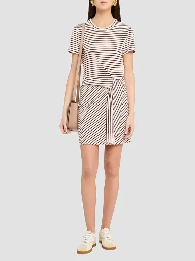 Veronica Beard Women's Elvaris T-Shirt Mini Dress - Dove Raisin | Thumbnail 2