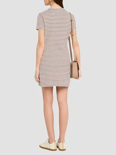 Veronica Beard Women's Elvaris T-Shirt Mini Dress - Dove Raisin | Thumbnail 3