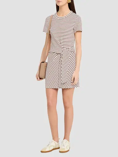 Veronica Beard Women's Elvaris T-Shirt Mini Dress - Dove Raisin | Thumbnail 4