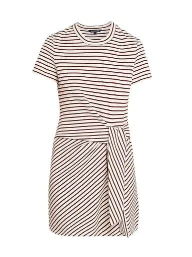 Veronica Beard Women's Elvaris T-Shirt Mini Dress - Dove Raisin | Thumbnail 1