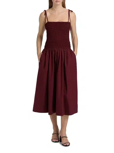 Cara Cara Women's Alegra Ruched Drop-Waist Dress | Thumbnail 2 Cara Cara Women's Alegra Ruched Drop-Waist Dress | Thumbnail 2