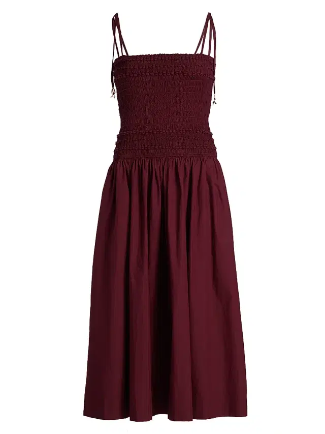 Cara Cara Women's Alegra Ruched Drop-Waist Dress - Tawny Port