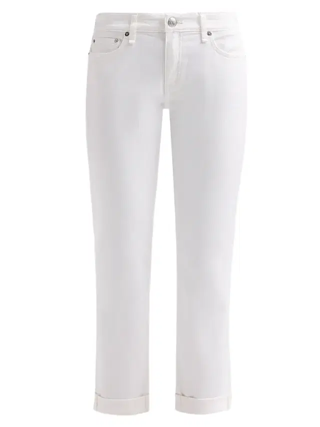 rag & bone Women's Dre Low-Rise Slim Boyfriend Jeans - Optic White