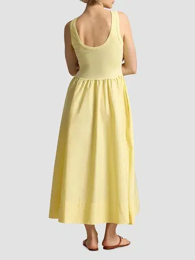 Polo Ralph Lauren Women's Ponte-Bodice Sleeveless Midi Dress - Bird Yellow - Size XS | Thumbnail 3 Polo Ralph Lauren Women's Ponte-Bodice Sleeveless Midi Dress - Bird Yellow - Size XS | Thumbnail 3