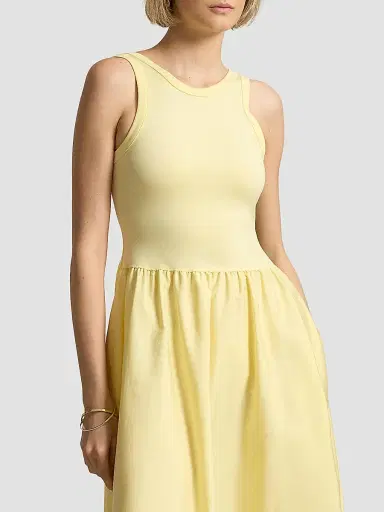 Polo Ralph Lauren Women's Ponte-Bodice Sleeveless Midi Dress - Bird Yellow - Size XS | Thumbnail 4 Polo Ralph Lauren Women's Ponte-Bodice Sleeveless Midi Dress - Bird Yellow - Size XS | Thumbnail 4