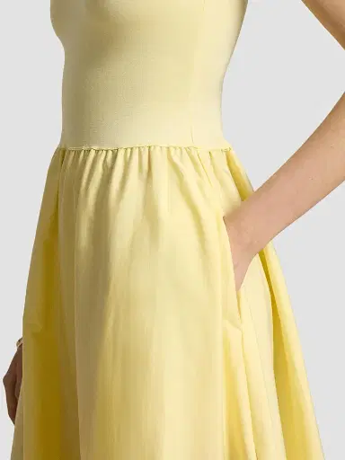Polo Ralph Lauren Women's Ponte-Bodice Sleeveless Midi Dress - Bird Yellow - Size XS | Thumbnail 5 Polo Ralph Lauren Women's Ponte-Bodice Sleeveless Midi Dress - Bird Yellow - Size XS | Thumbnail 5
