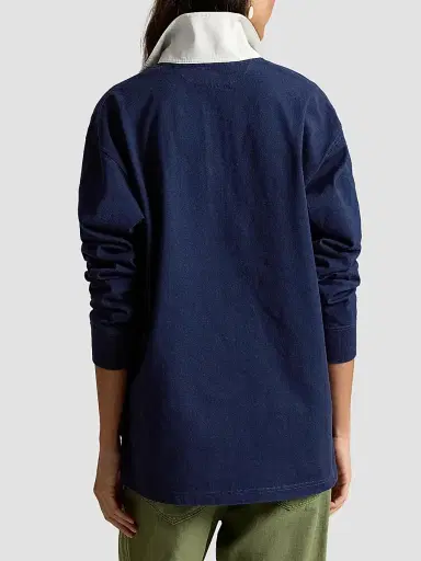 Polo Ralph Lauren Women's Oversized Cotton Rugby Shirt - Eastside Royal - Size XS | Thumbnail 3 Polo Ralph Lauren Women's Oversized Cotton Rugby Shirt - Eastside Royal - Size XS | Thumbnail 3