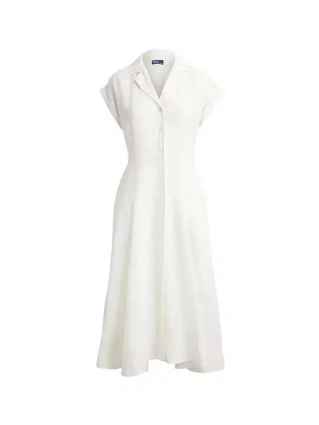 Polo Ralph Lauren Women's Linen Short-Sleeve Midi Shirtdress - White
