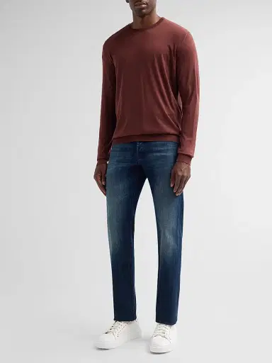 Kiton Men's Fine-Gauge Wool Knit Crewneck Sweater | Thumbnail 2 Kiton Men's Fine-Gauge Wool Knit Crewneck Sweater | Thumbnail 2