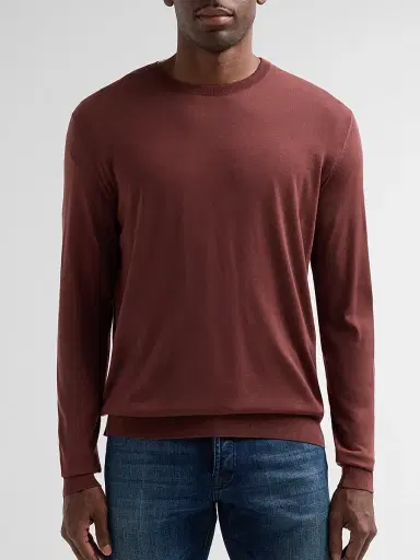 Kiton Men's Fine-Gauge Wool Knit Crewneck Sweater | Thumbnail 5 Kiton Men's Fine-Gauge Wool Knit Crewneck Sweater | Thumbnail 5
