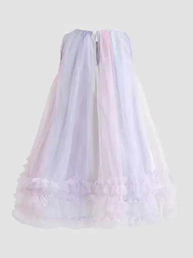 Mimi Tutu Little Girl's & Girl's Pastel Bow Ruffle Dress - Purple | Thumbnail 2