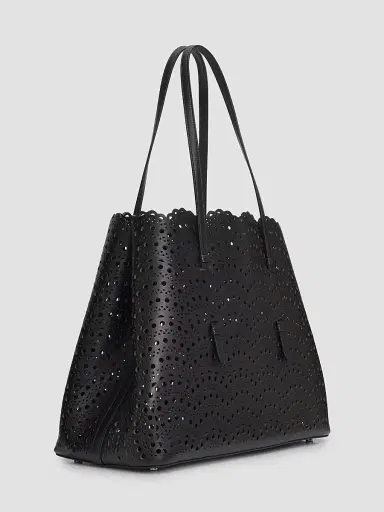 Alaïa Women's Mina Eyelet Leather Tote Bag - Black | Thumbnail 2