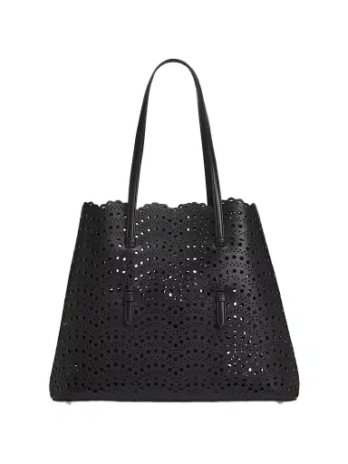 Alaïa Women's Mina Eyelet Leather Tote Bag - Black | Thumbnail 1
